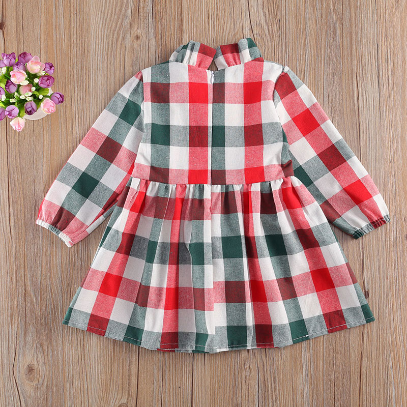 Plaid Pattern Dress Long Sleeve MyLoveHoney Baby Clothing