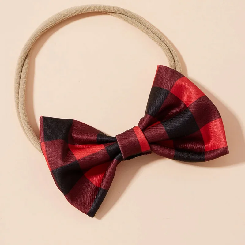 Plaid Pattern Suspender Skirt & Top Long Sleeve with Ribbon Bow Headband - Image 6