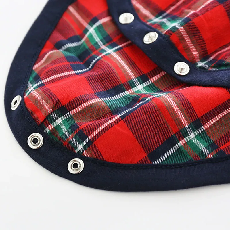 Baby Boy Plaid Pattern Polo Bodysuit with Bow Tie & Pants Long Sleeve 3 pcs Set - Image 6