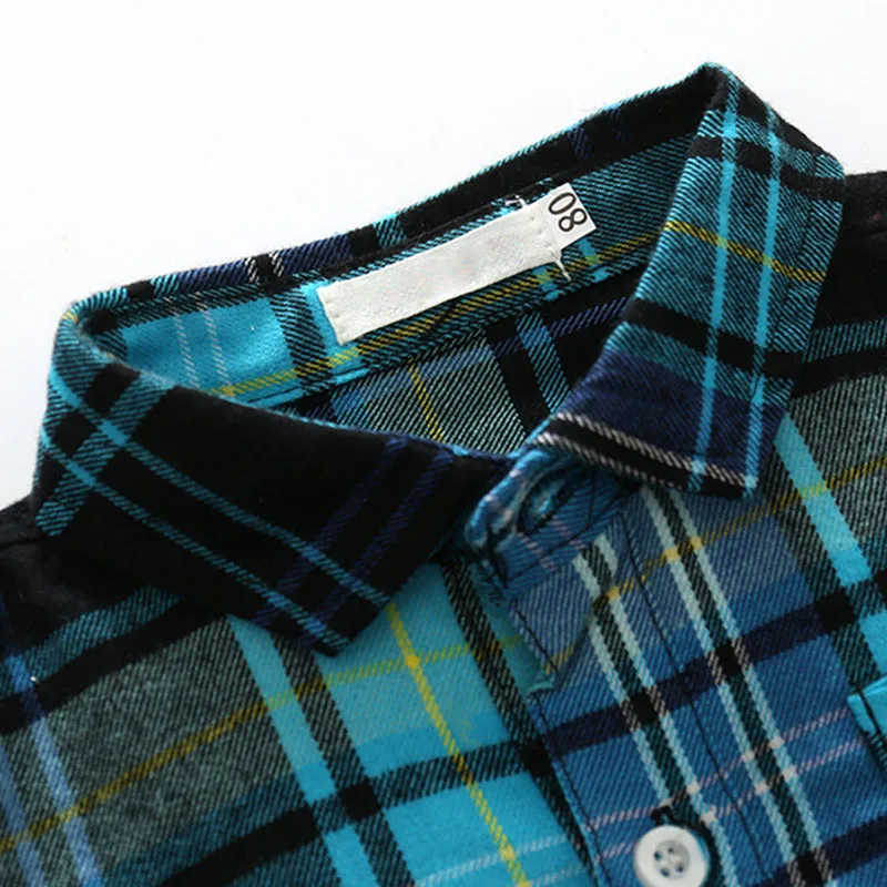 Baby Boy Plaid Polo Onesie Long Sleeve, Elastic Denim Jeans 2 pcs Outfit - Image 4