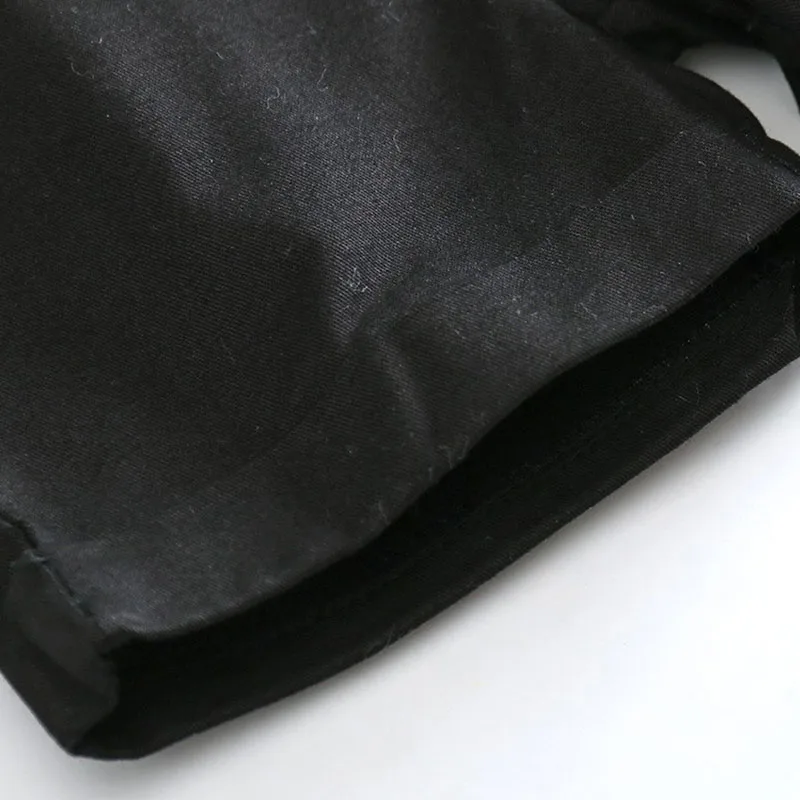 Black & White Plaid Collar Shirt Shorts Pants - Image 13