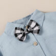 Baby Plain Color Button Down Onesie & Suspender Shorts
