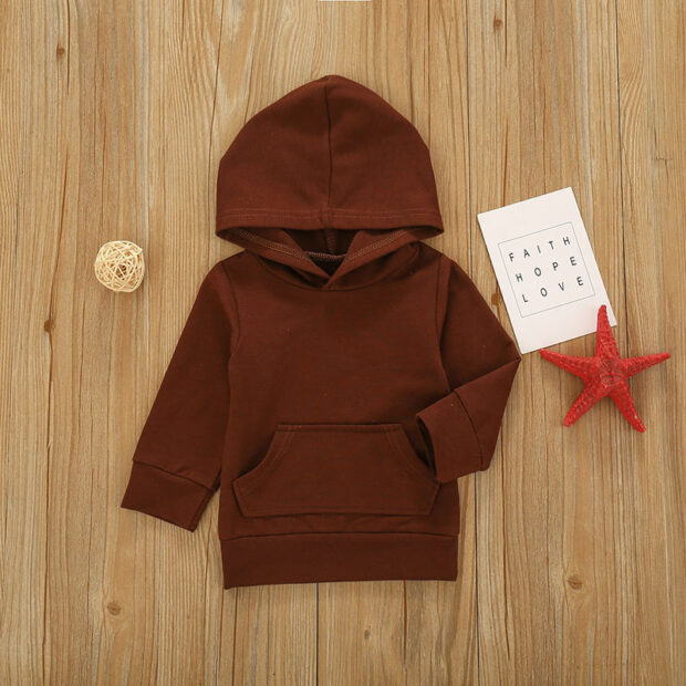 Plain Color Hoodie & Woodland Camouflage Print Pants Long Sleeve Outfit - Image 3