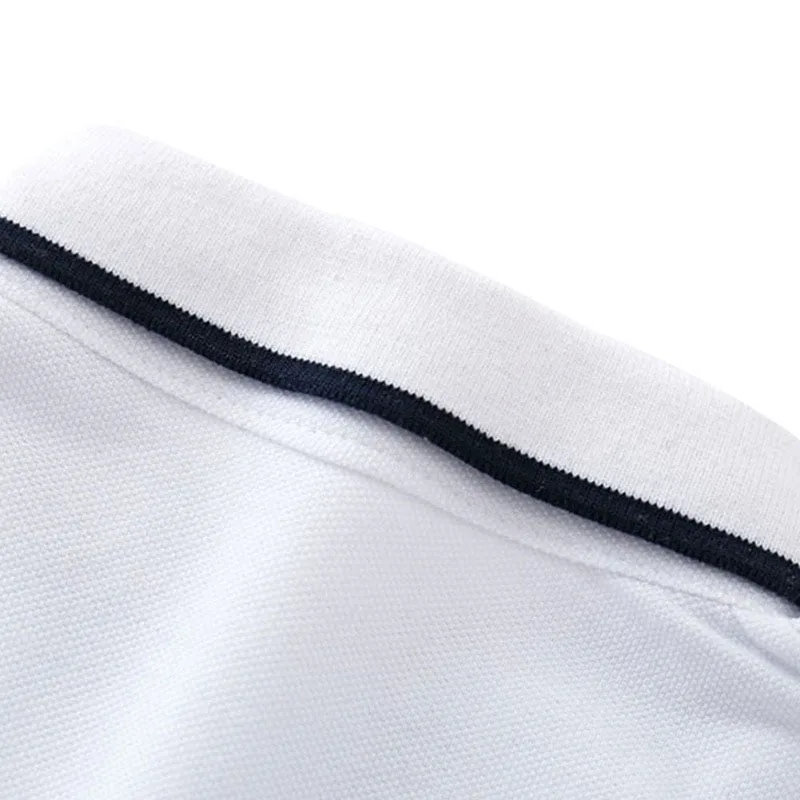 Plain Color Polo Onesie Folded Collar Short Sleeve - Image 3