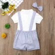 Baby Plain Polo Onesie & Suspenders Shorts