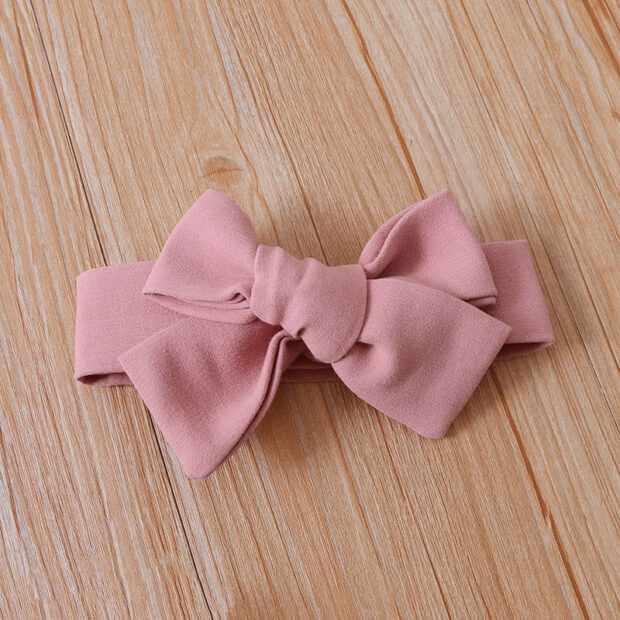 Plain Color Suspender Dress with Ribbed Onesie Long Sleeve & Matching Ribbon Headband - Image 6