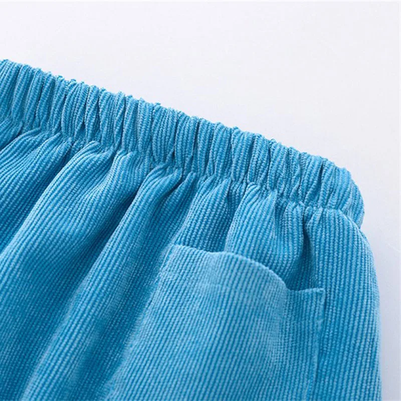 Baby Boy's Polka Dot Collar Shirt Bodysuit Long Sleeve Animal Puppy Pattern and Corduroy Ribbon Pants - Image 11