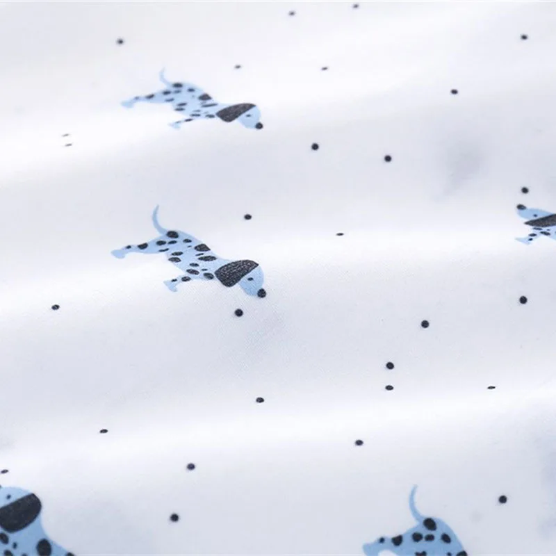 Baby Boy's Polka Dot Collar Shirt Bodysuit Long Sleeve Animal Puppy Pattern and Corduroy Ribbon Pants - Image 6