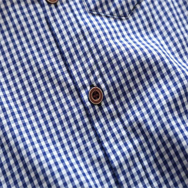 Baby Boys Check Folded Collar One Piece Short Sleeve Romper - Image 4