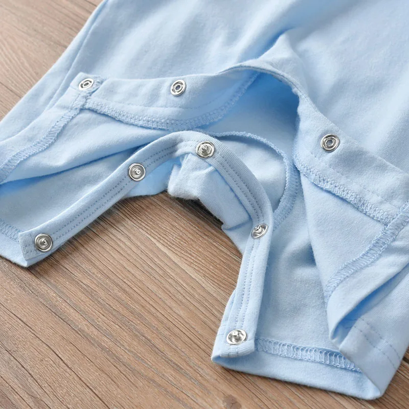 Baby Boy Solid Polo Collar Romper Short Sleeve - Image 7