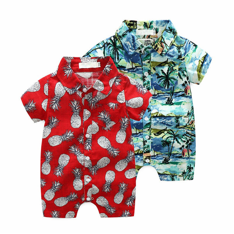 Baby Beach Romper in Floral Pattern | MyLoveHoney Baby Clothing