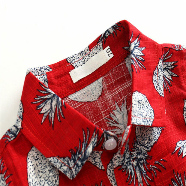 Baby Floral Hawaii Beach One Piece Short Sleeve Romper for Boys & Girls - Image 3