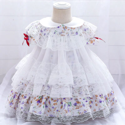 Baby Baptism Floral Lace Dress