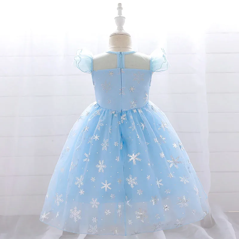 Princess Fairy Tale Snowflake Gown with Sequins Sleeveless - Image 2