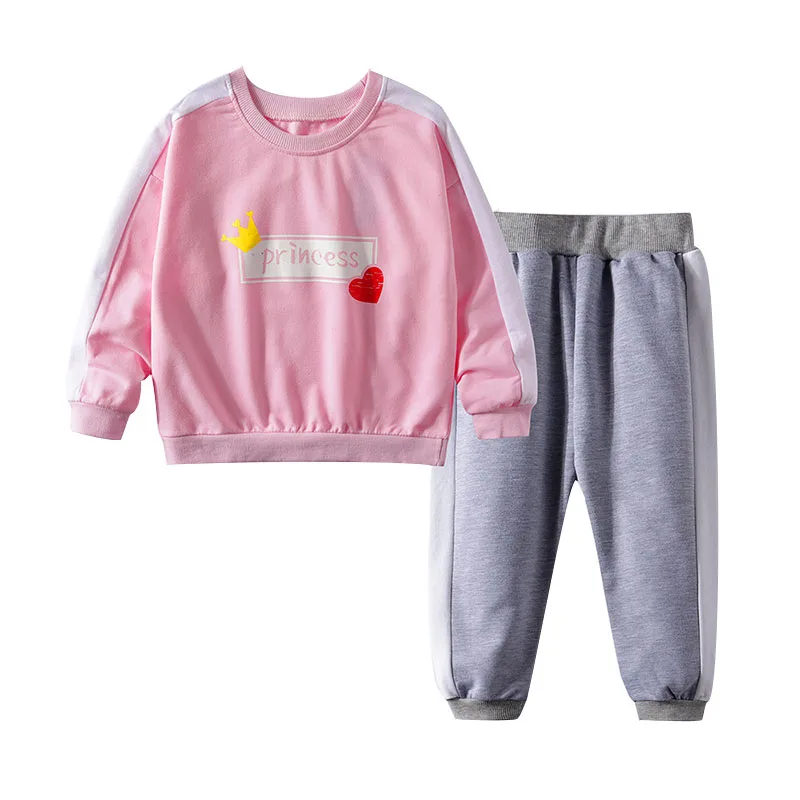 Baby Girl Princess Hearts Sweatshirt & Joggers 2 pcs Tracksuit Long Sleeve