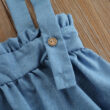 Baby Puff Shoulder Plain Shirt, Suspender Dress