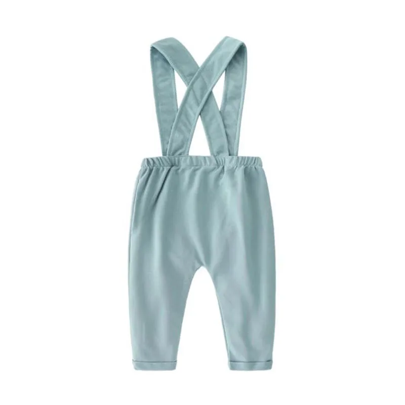 Baby Happy Quote Onesie Bodysuit, Elastic Suspenders Pants for Boys & Girls - Image 9