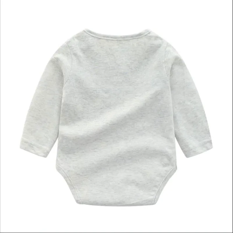 Baby Happy Quote Onesie Bodysuit, Elastic Suspenders Pants for Boys & Girls - Image 3