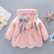 Baby Rabbit Design Fleece Hoodie Jacket with Purse
