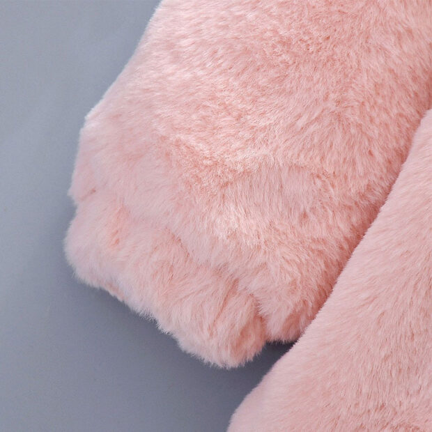 Rabbit Design Fleece Hoodie Jacket Long Sleeve with Purse - Image 7