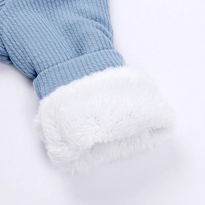 Rabbit Ear Fleece Hoodie Jumpsuit Zip  Up Outerwear Long Sleeve - Image 5