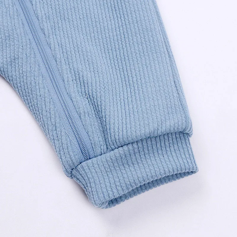 Rabbit Ear Fleece Hoodie Jumpsuit Zip  Up Outerwear Long Sleeve - Image 6