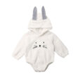 Fleece Rabbit Ears Hooded Bodysuit Long Sleeve for Winter