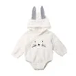Fleece Rabbit Ears Hooded Bodysuit Long Sleeve for Winter
