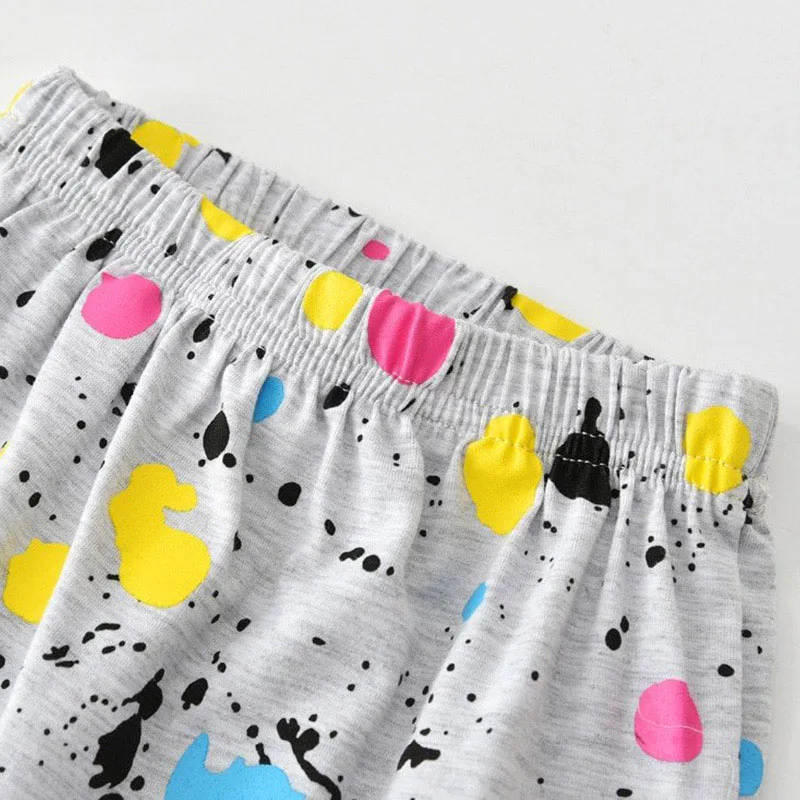 Baby 3 pcs Paint Splash Pattern Shirt, Pants, Ribbon Headband for Boys & Girls - Image 4