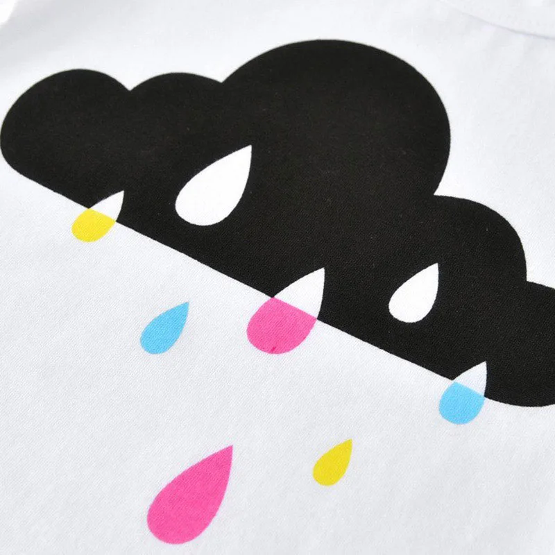 Baby 3 pcs Paint Splash Pattern Shirt, Pants, Ribbon Headband for Boys & Girls - Image 3