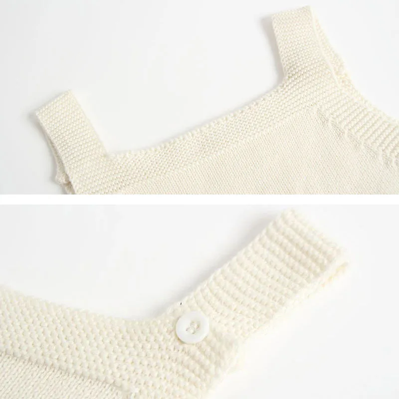 Sleeveless Sweater Knit Top Rainbow Tank Bodysuit - Image 3
