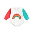 Long Sleeve Rainbow Pattern Winter Onesie