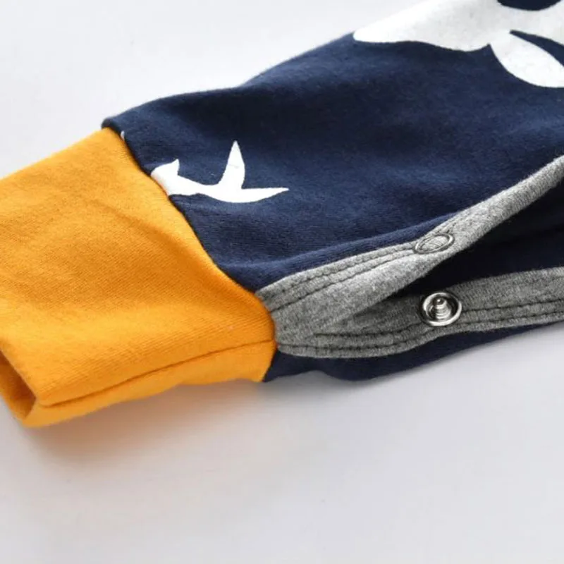 Seasonal Reindeer Print Long Sleeves Jumpsuit with Pockets - Image 6