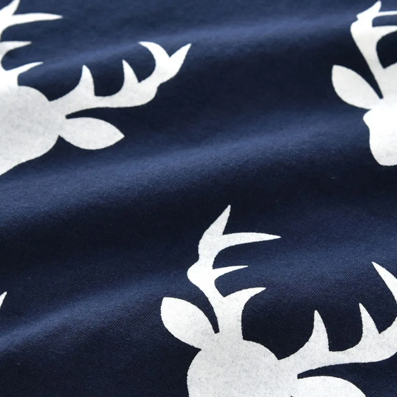 Seasonal Reindeer Print Long Sleeves Jumpsuit with Pockets - Image 3