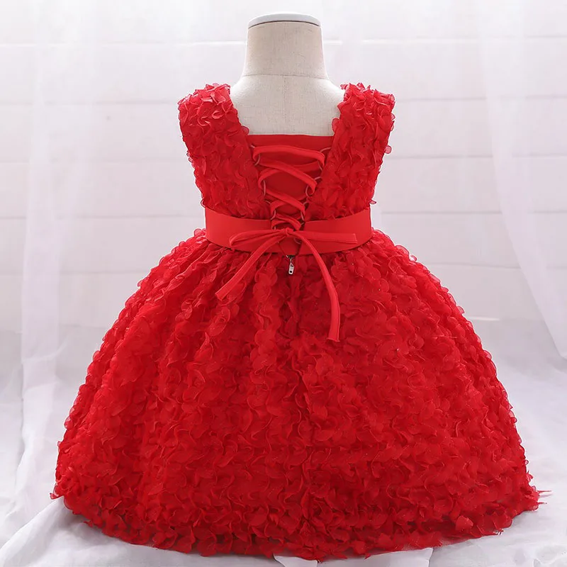 Large Ribbon Bow Front Ruffled Sheer Gown Wedding Dress Sleeveless - Image 2