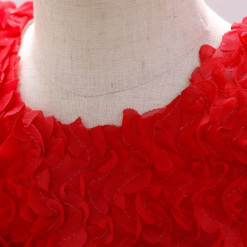 Large Ribbon Bow Front Ruffled Sheer Gown Wedding Dress Sleeveless - Image 3