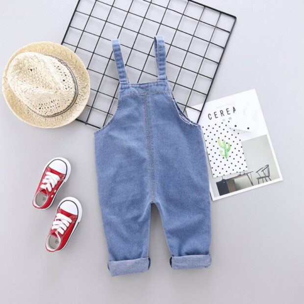 Baby Ripped Denim Overalls