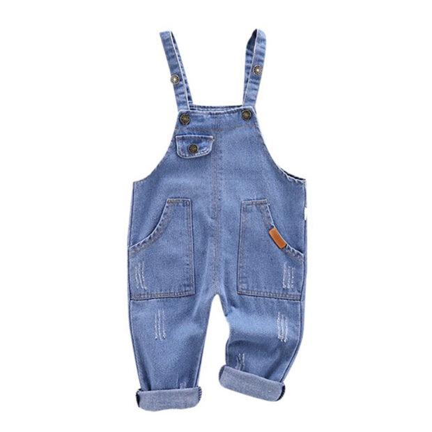 Baby Ripped Denim Overalls