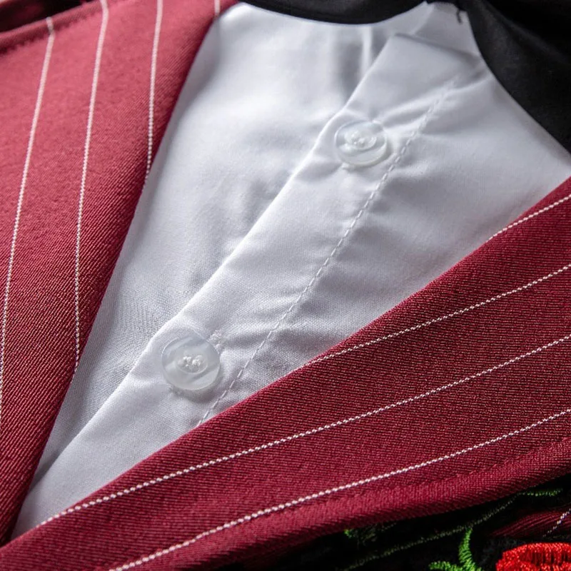 Baby Boy Rose Applique Bow Tie Wedding Outfit with Button Up Shirt, Vest & Shorts Short Sleeve - Image 4