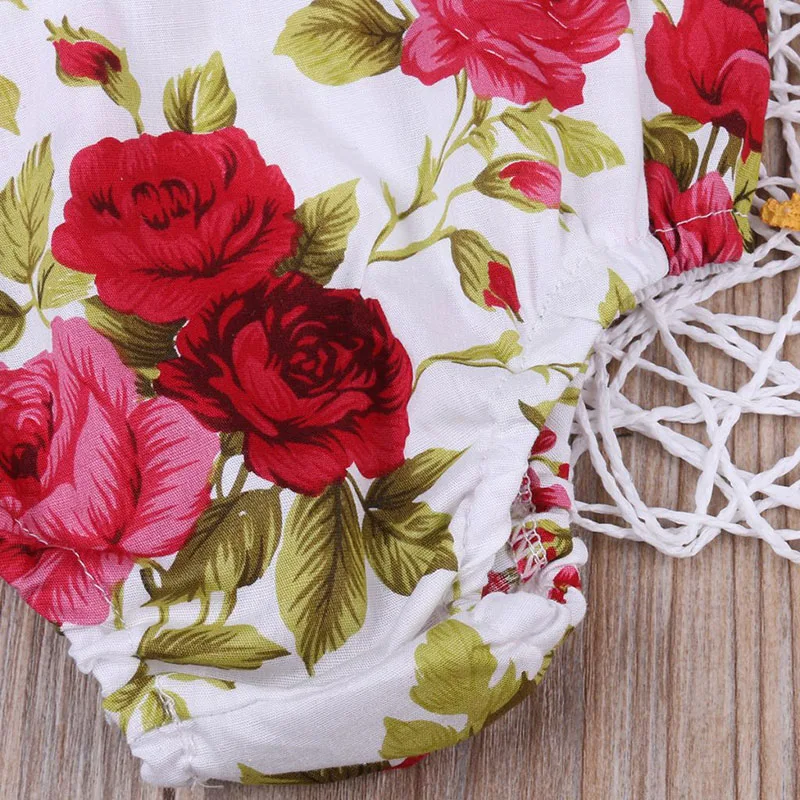 Floral Rose Button Strap On Bodysuit Ribbon Headband - Image 5