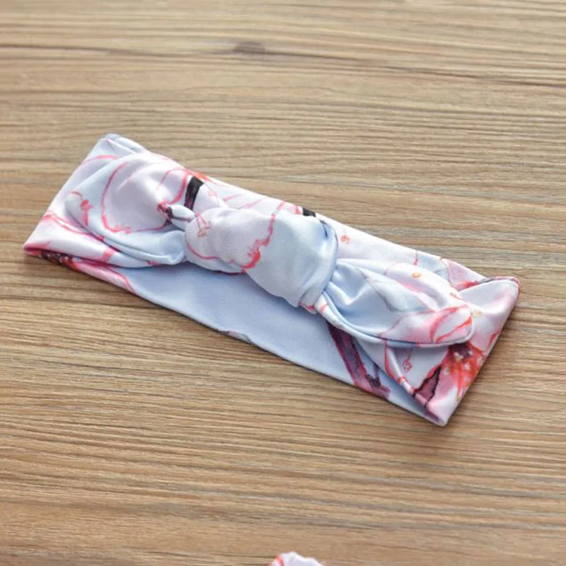 Baby Girls Ruffle Collar Shirt, Flower Pants, Ribbon Bow Headband 3 pcs - Image 7