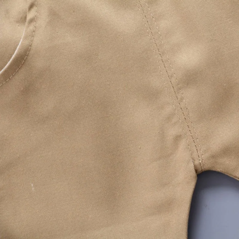 Sailor Print Polo Shirt & Khaki Shorts Short Sleeve Outfit - Image 4