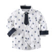 Baby Sailor Print Button Up Shirt & Suspenders