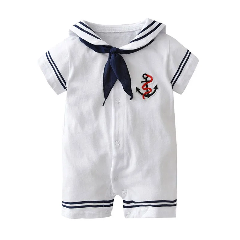 Baby Boy's & Girl's Sailor Romper Short Sleeve Dressup Costume