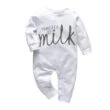 Baby Milk Letter Print Sleepwear Jumpsuit
