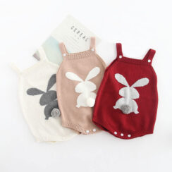 Sleeveless Bunny Tail Knitted Top