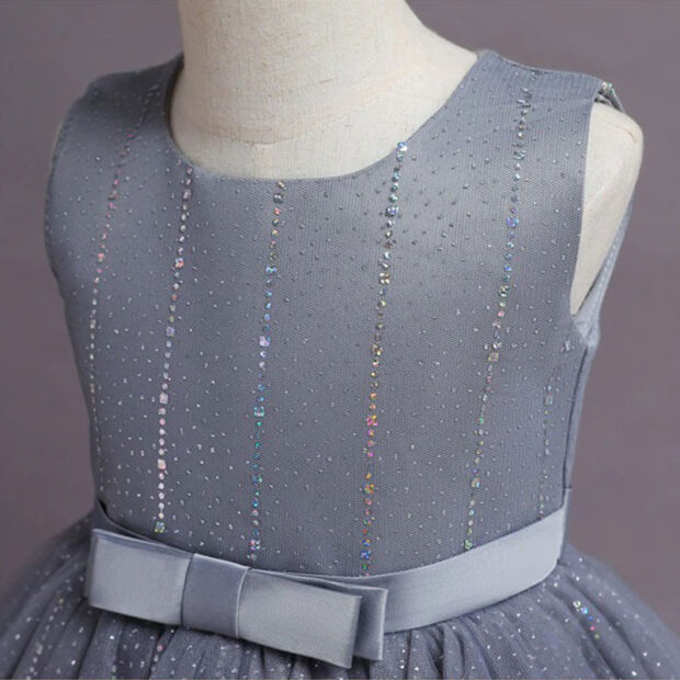 Sleeveless Colorful Raindrop Beaded Crystal Dress for Wedding - Image 3