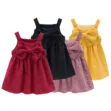 Sleeveless Corduroy Ribbon Dress