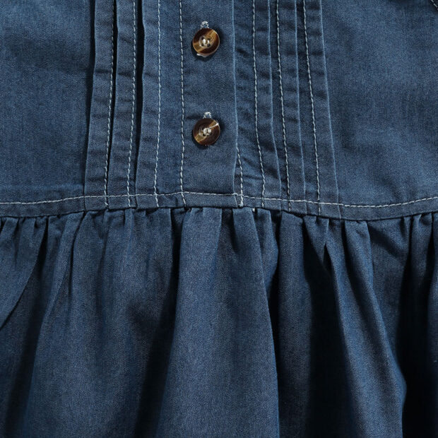 Baby Sleeveless Denim Ruffle Dress