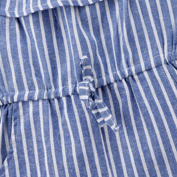 Sleeveless Off Shoulder Stripe Pattern Romper - Image 3